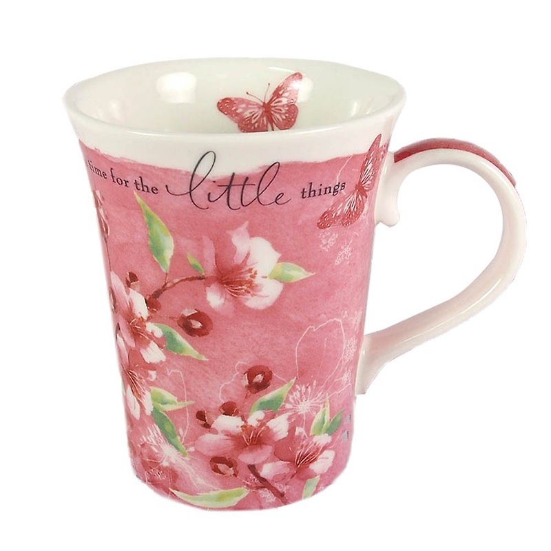 LC Bone China Pink Mug/A Moment is Beautiful【Hallmark-Gift】 - แก้วมัค/แก้วกาแฟ - เครื่องลายคราม หลากหลายสี