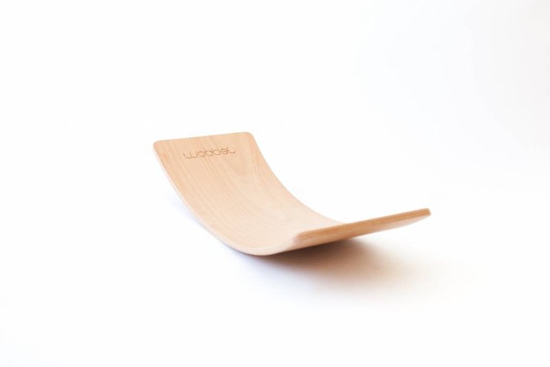 Wobbel - Starter Balance Board/Bent Board - Clear Lacquer - Kids' Furniture - Wood 