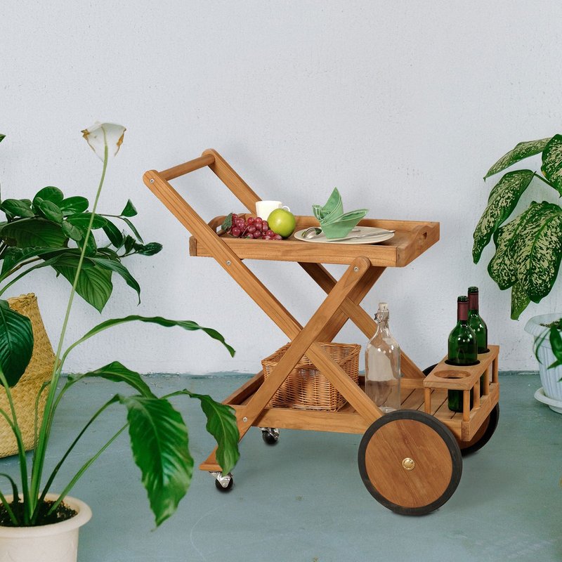 柚木典雅餐車 下午茶行動推車 餐廳家具 - 其他家具 - 木頭 卡其色