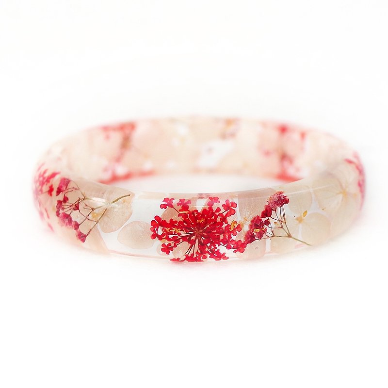 FlowerSays / Hydrangea Real Flower Bracelet / WhiteCollection / - Bracelets - Plants & Flowers White