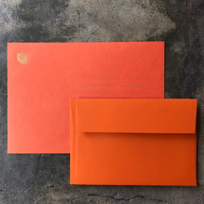 信紙組/美好年代 - 信封/信紙 - 紙 橘色