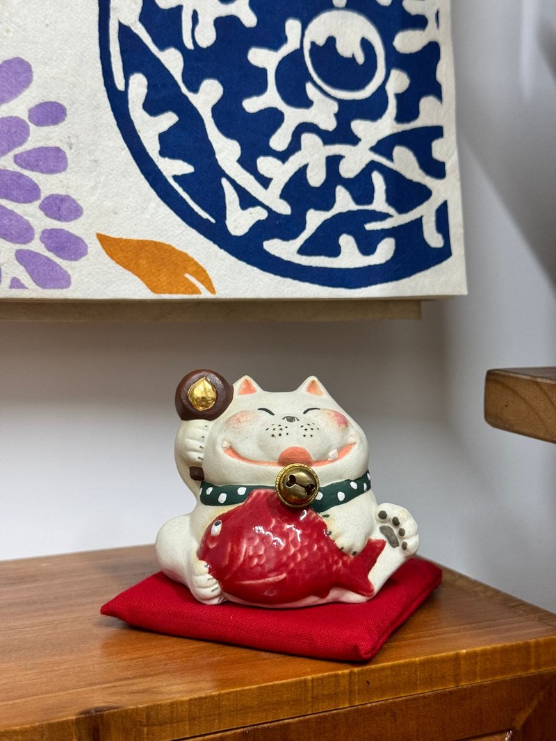 Water pottery ceramics | Daikokuten x Ebisu Lucky Cat - ของวางตกแต่ง - ดินเผา 