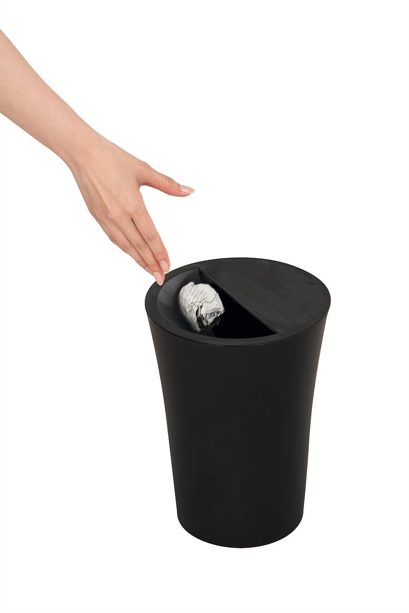 Japan TONBO UNEED series round half-open trash can 7.3L - Trash Cans - Plastic 