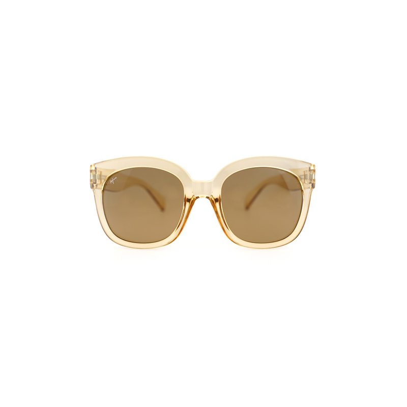 透膚款 方框墨鏡 Square sunglasses - yellow - 眼鏡/鏡框 - 其他材質 黃色
