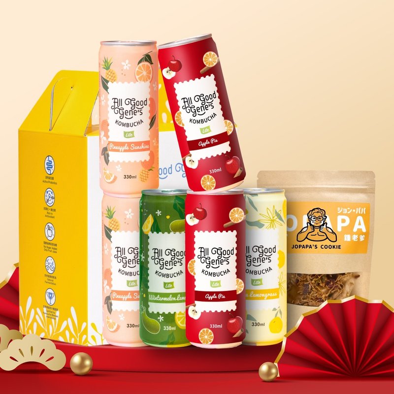 New Year Kombucha set 330ml - Tea - Fresh Ingredients 