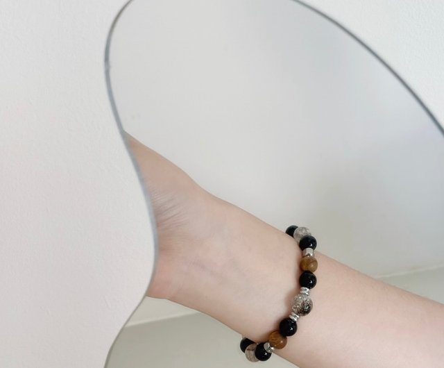 ミミスデザイン木製ハートフル産毛ヘアクリスタルブレスレット