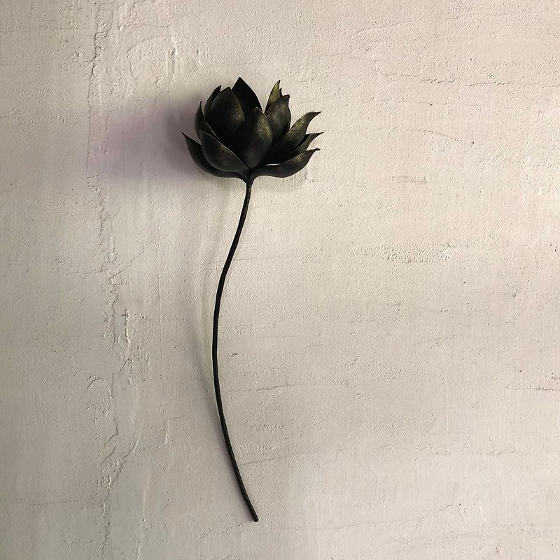 蓮のお香立て - アロマ・線香 - 金属 ブラック