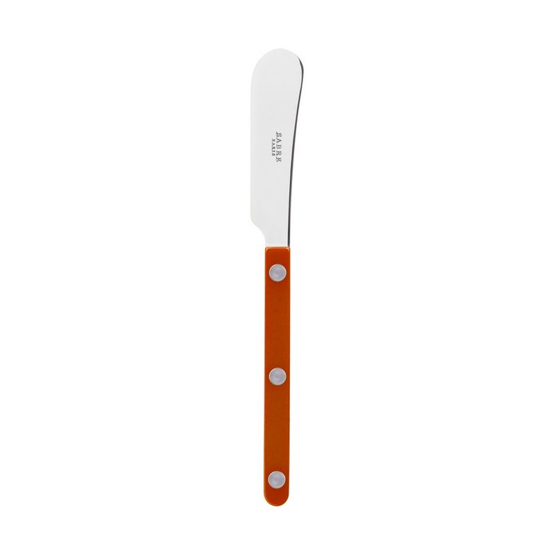 Sabre Paris-Bistrot Vintage Bistro - Shiny Stainless Steel Cream Spatula - Sun Orange - ช้อนส้อม - โลหะ สีแดง