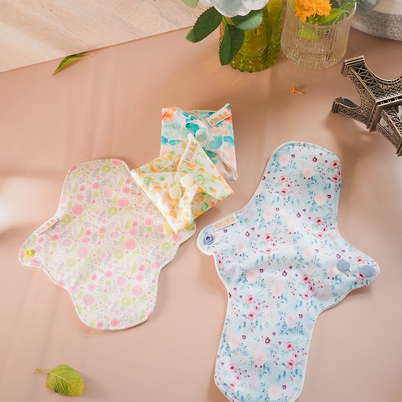 【Quick Shipping】Daily-use Cloth Pad / Extended Eco-friendly Cloth Cotton_Bamboo Cotton 4 Pack - Feminine Products - Cotton & Hemp Khaki