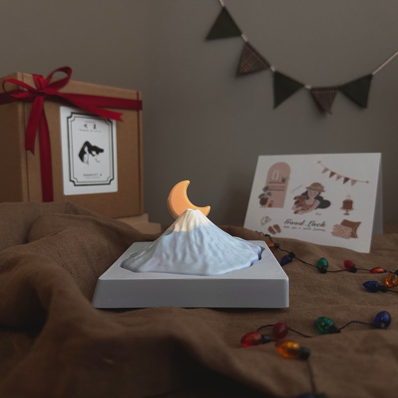 [Customized Text] Good Night Mount Fuji Diffusing Stone Essential Oil Fragrance Birthday Gift Box Christmas - น้ำหอม - วัสดุอื่นๆ 