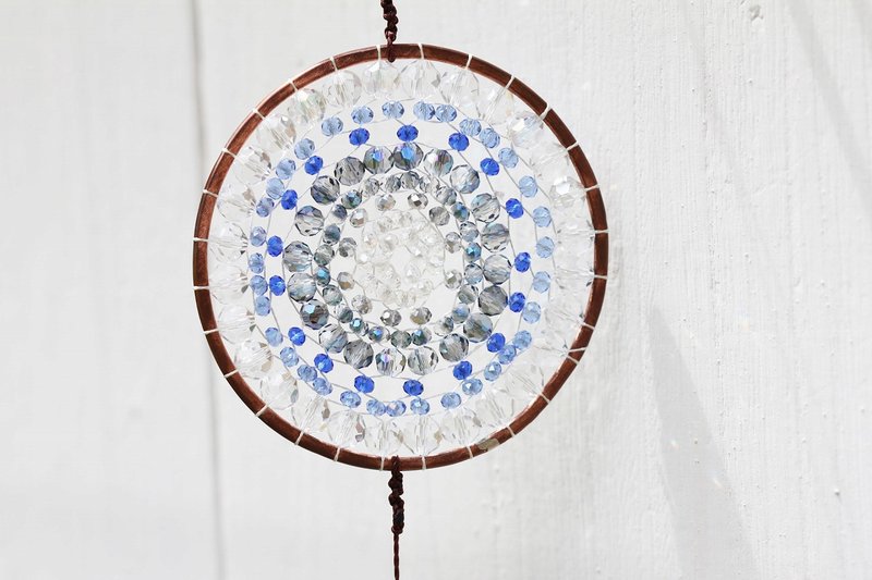 window ornament glass beads mandala suncatcher for Inspirational gifts - Other - Glass White