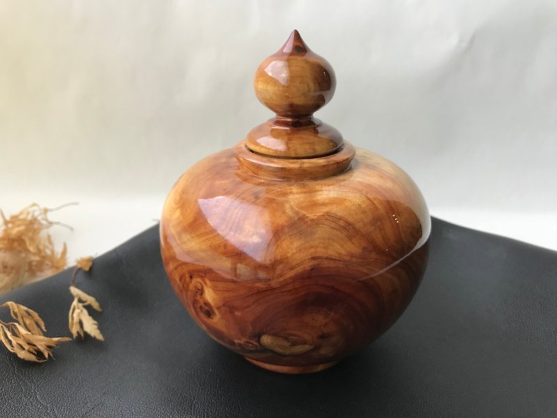 Taiwan Longbai Jubao pot smelling bottle lucky bowl viewing art - ของวางตกแต่ง - ไม้ 