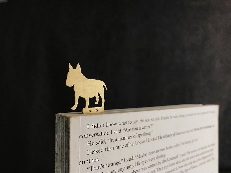 [Umbilical] plus house stationery series handmade Bronze │ │ animal bookmark feet Bull Terrier - Bookmarks - Copper & Brass 