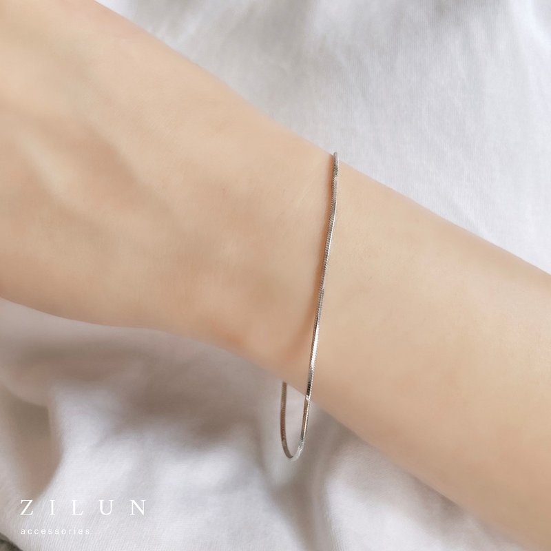 │Daily│High Quality• Sterling Silver Bracelet• Snake Bone Chain• Anti-allergic• Applicable for gifts - สร้อยข้อมือ - เงินแท้ 