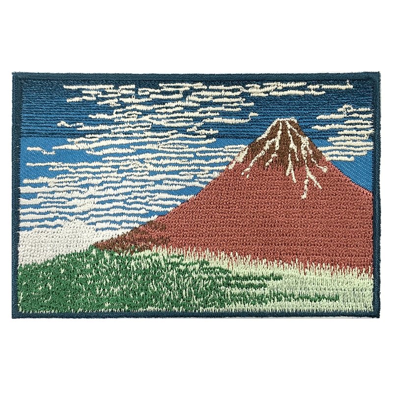 Kaifeng Kuaiqing Japanese Ukiyo-e Embroidery Katsushika Hokusai Embroidery Badge Badge Three-dimensional Embroidery Patch - เข็มกลัด/พิน - งานปัก หลากหลายสี