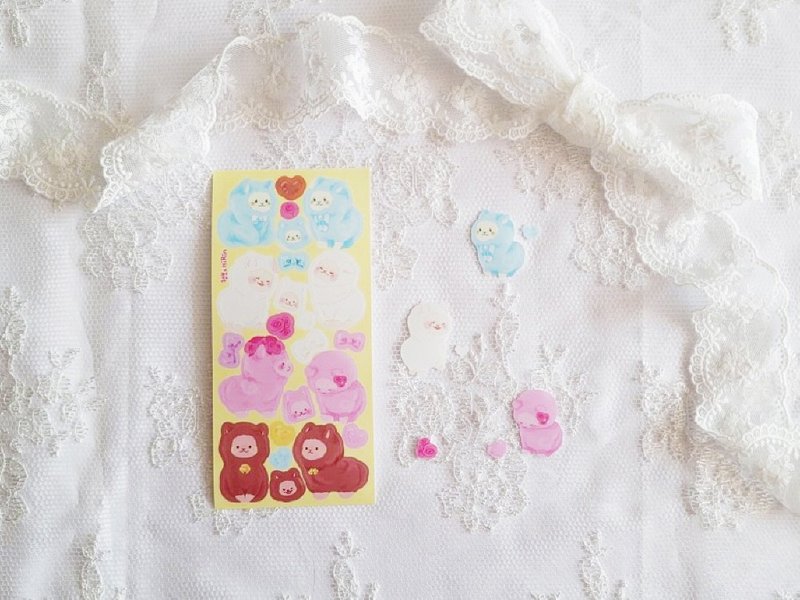 Alpaca - cute animal seal sticker (hirin) - 貼紙 - 紙 多色