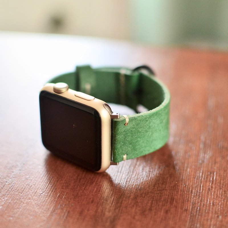 Italian Leather Apple Watch Apple Watch Genuine Leather Strap Customize with your choice of colors - Other - Genuine Leather Green