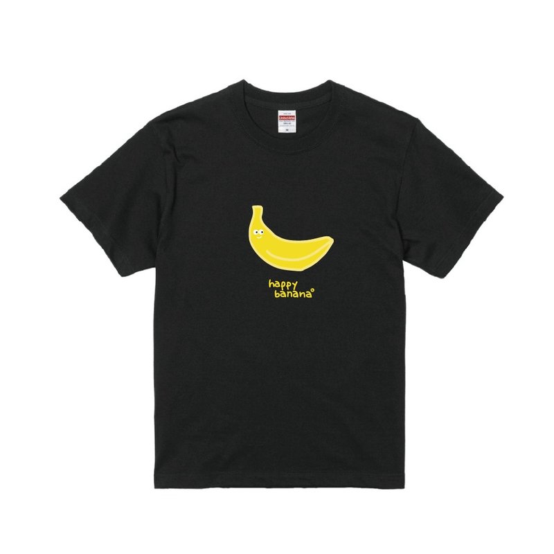 happy banana 短T  黑皮香蕉 T-shirt  自創品牌 A009 - 男 T 恤 - 棉．麻 多色