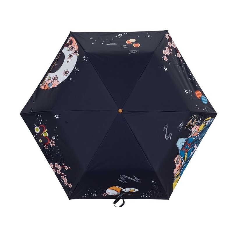 boy tri-fold ultra-light version sunscreen pencil umbrella - Mount Fuji - ร่ม - ไฟเบอร์อื่นๆ สีน้ำเงิน