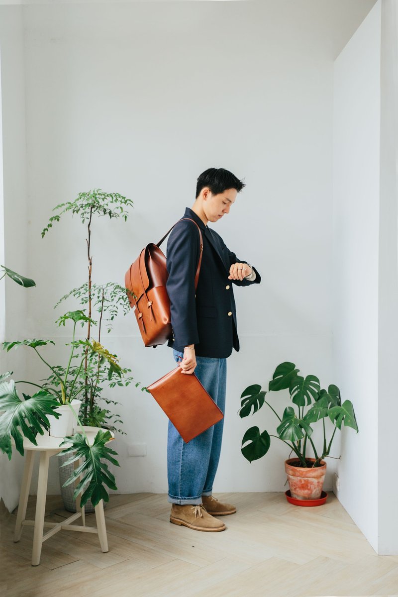 Backpack - Black - กระเป๋าเป้สะพายหลัง - หนังแท้ 