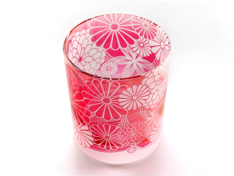 Shukuhana chrysanthemum [Han Hong-foam] - Teapots & Teacups - Glass Red