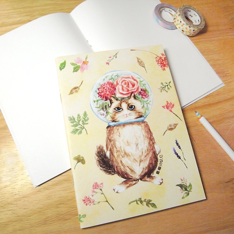 Notebook ★Glass Ball Cat ★Lady Cat - Notebooks & Journals - Paper Multicolor