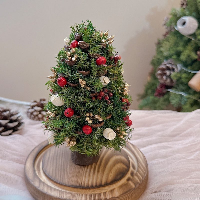 Enlightenment of Flowers | Pine Cone Eternal Life Christmas Tree Cup Cover Warm Years Exchange Gifts Christmas Gifts - ของวางตกแต่ง - พืช/ดอกไม้ สีเขียว