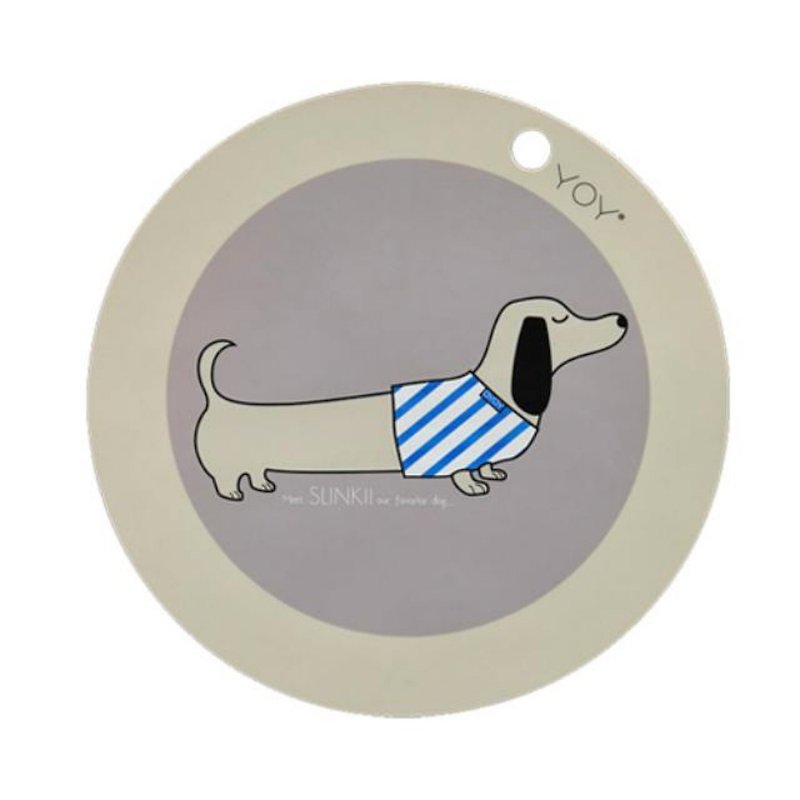 Round Silicone Placemat / Dachshund - Place Mats & Dining Décor - Silicone Multicolor