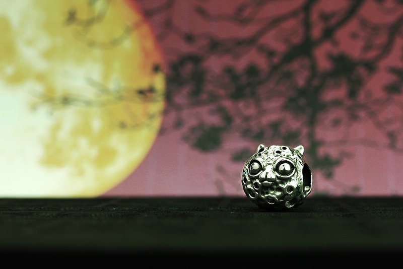 OHM-Moon Kitty - 吊飾/掛飾 - 銀 
