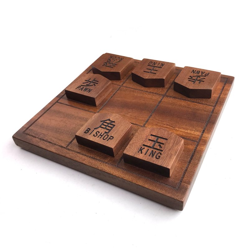 Japanese Chess SHOGI 9Block - 桌遊/牌卡 - 木頭 咖啡色