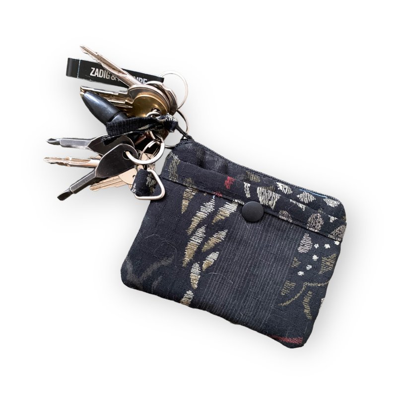 Coins Bag - 零錢包/小錢包 - 棉．麻 黑色