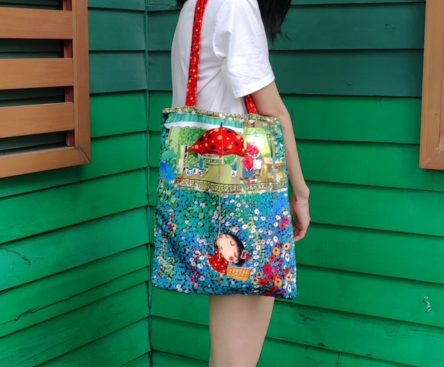 Shopping tote clearance bag with zipper