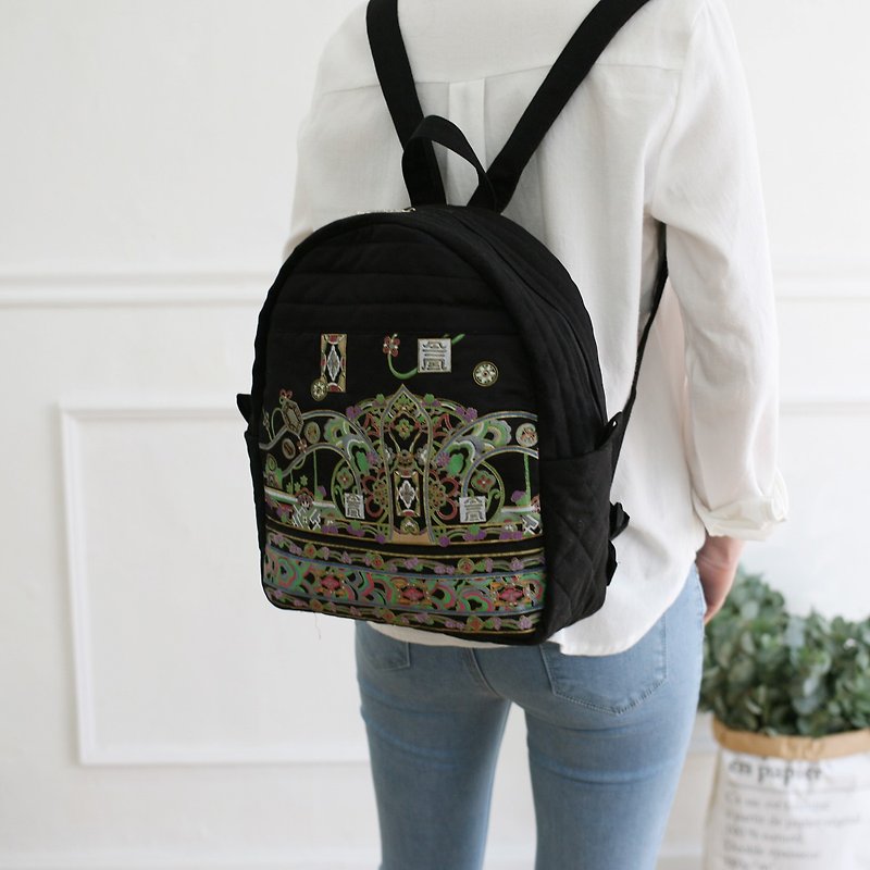 Oriental Korean traditional pattern backpacks Mother bags  - กระเป๋าเป้สะพายหลัง - วัสดุอื่นๆ หลากหลายสี