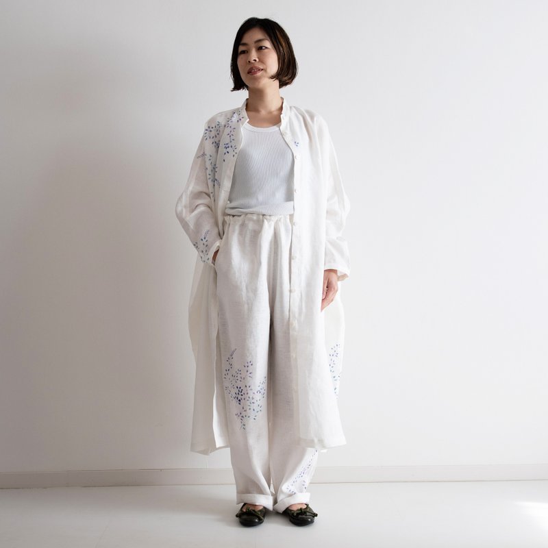 Stand collar shirt dress Hagi - One Piece Dresses - Cotton & Hemp White