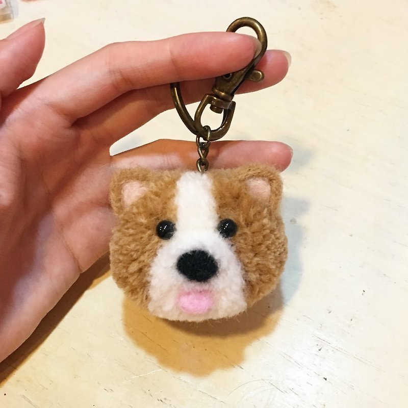 Handmade Mini Cokey Baby Keychain - Keychains - Wool 