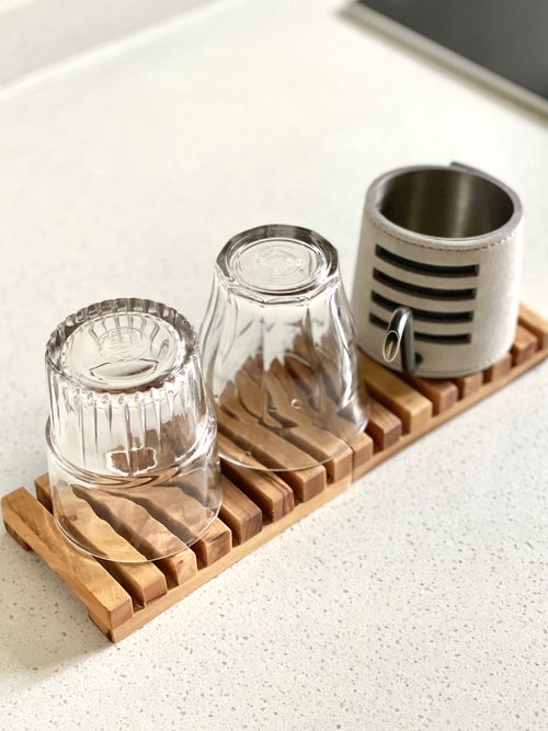 cup holder, (1 set contains 2 pieces) Material made of wood. - Shop  intuchaihouse Plates & Trays - Pinkoi