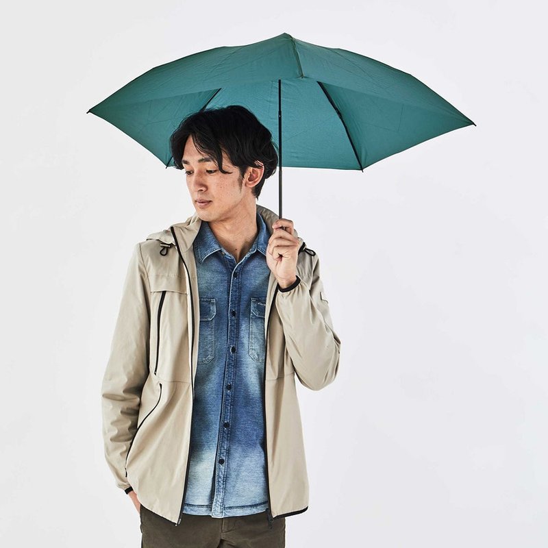 Amvel Pentagon67 The world's lightest folding umbrella 67g, rain or shine forest green - ร่ม - เส้นใยสังเคราะห์ สีเขียว