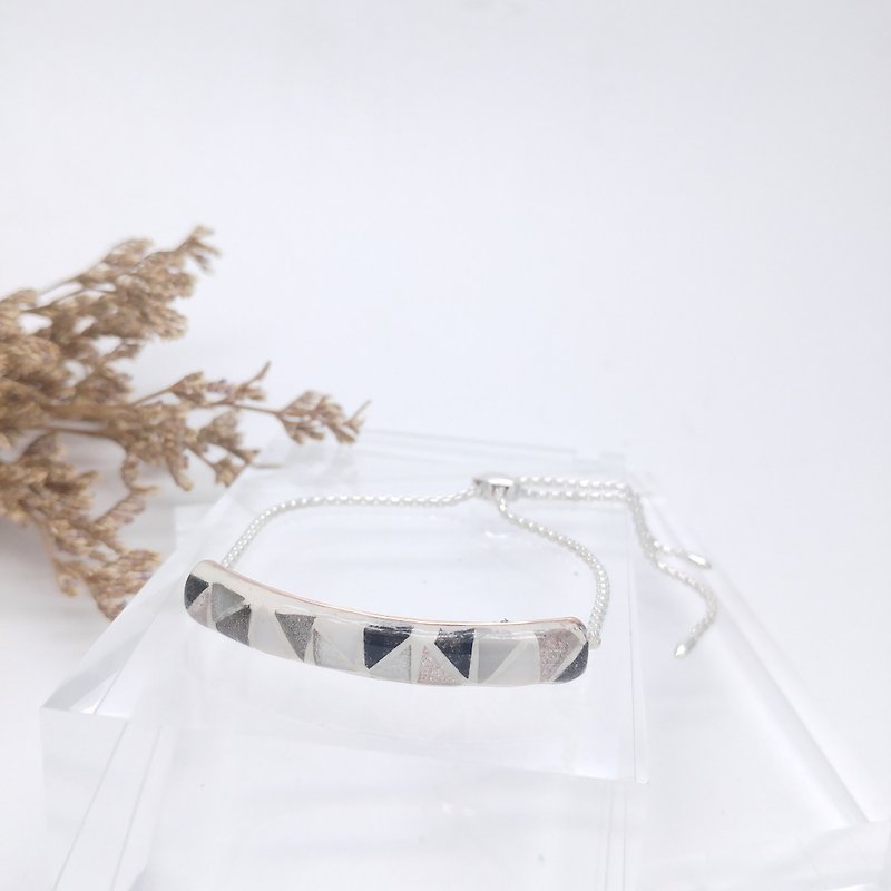 Mosaic Sterling Silver Bracelet, Black & silver - Bracelets - Other Materials Silver