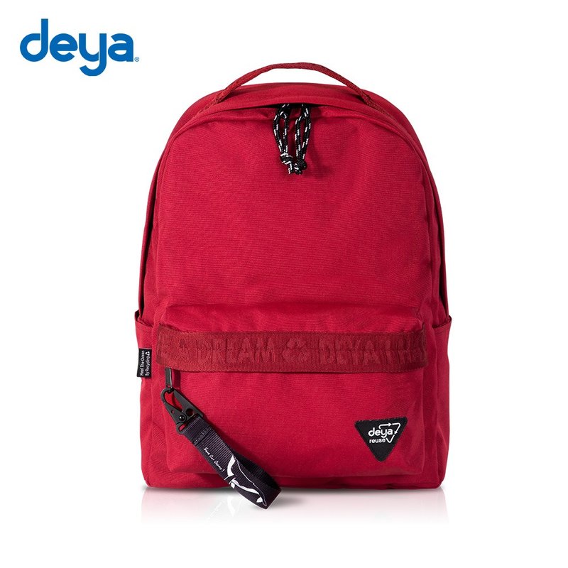 [deya] Ocean Recycled Classic Backpack-Sunshine Red - กระเป๋าเป้สะพายหลัง - วัสดุอื่นๆ สีแดง