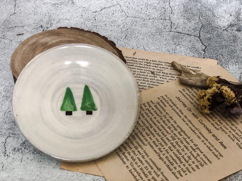 小さな木のクリスマスプレート - 皿・プレート - 陶器 