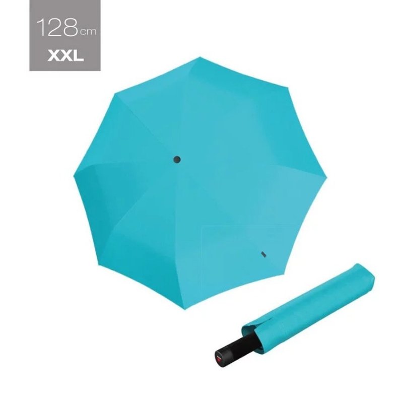 【Knirps德國紅點傘】Knirps. U.090超輕大傘面摺疊傘-Aqua - 雨傘/雨衣 - 防水材質 藍色