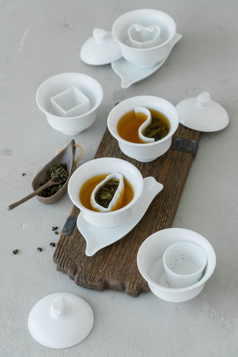 雪瓷禪納杯組 - 擺飾/家飾品 - 瓷 白色