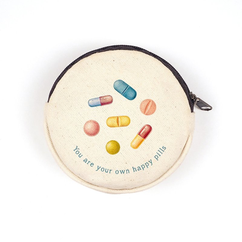 Happy Prescription Pills Canvas Coin Purse, Gifts, Doctors, Physicians, Nurses, Nurses, Gifts - กระเป๋าใส่เหรียญ - ผ้าฝ้าย/ผ้าลินิน 