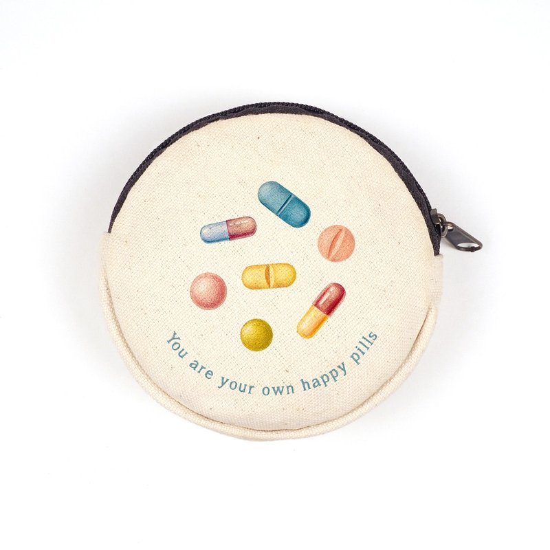 Happy Prescription Pills Canvas Coin Purse, Gifts, Doctors, Physicians, Nurses, Nurses, Gifts - กระเป๋าใส่เหรียญ - ผ้าฝ้าย/ผ้าลินิน 