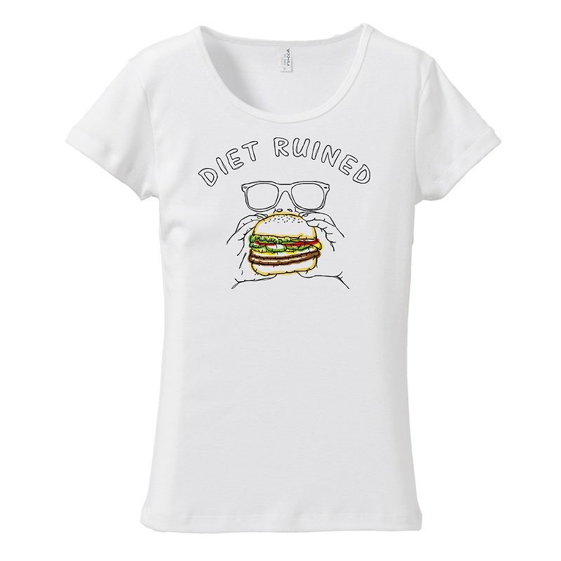 Women's T-shirt / Diet ruined - Women's T-Shirts - Cotton & Hemp White