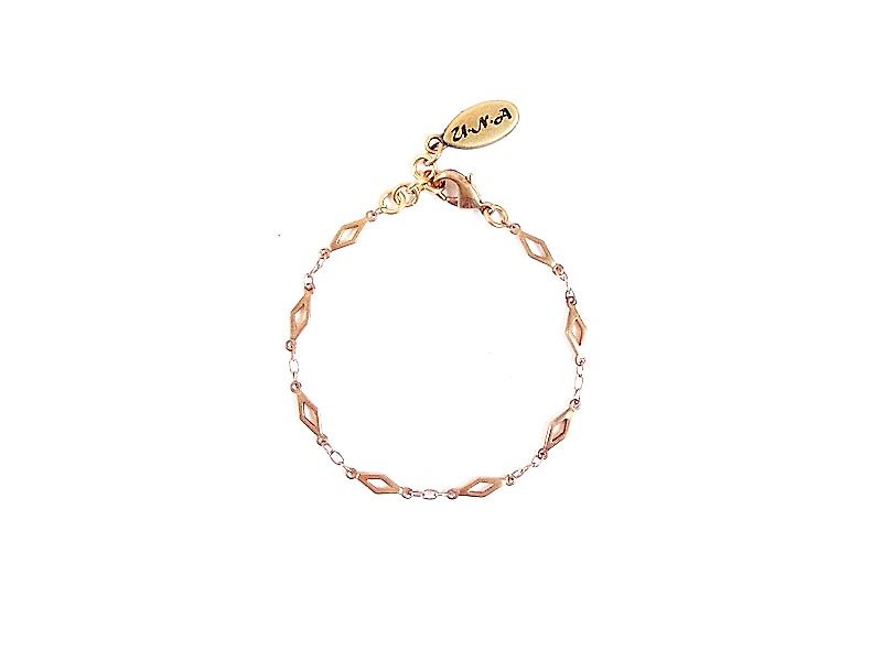 [UNA- excellent Na] handmade wild _Ⓒ basic shape models Bronze Bronze chain Bracelet - Bracelets - Other Metals Gold