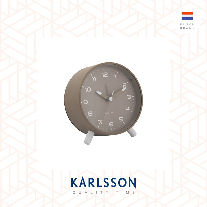 荷蘭Karlsson, Alarm clock Orgullo dark grey 帶小夜燈 - 時鐘/鬧鐘 - 其他金屬 灰色