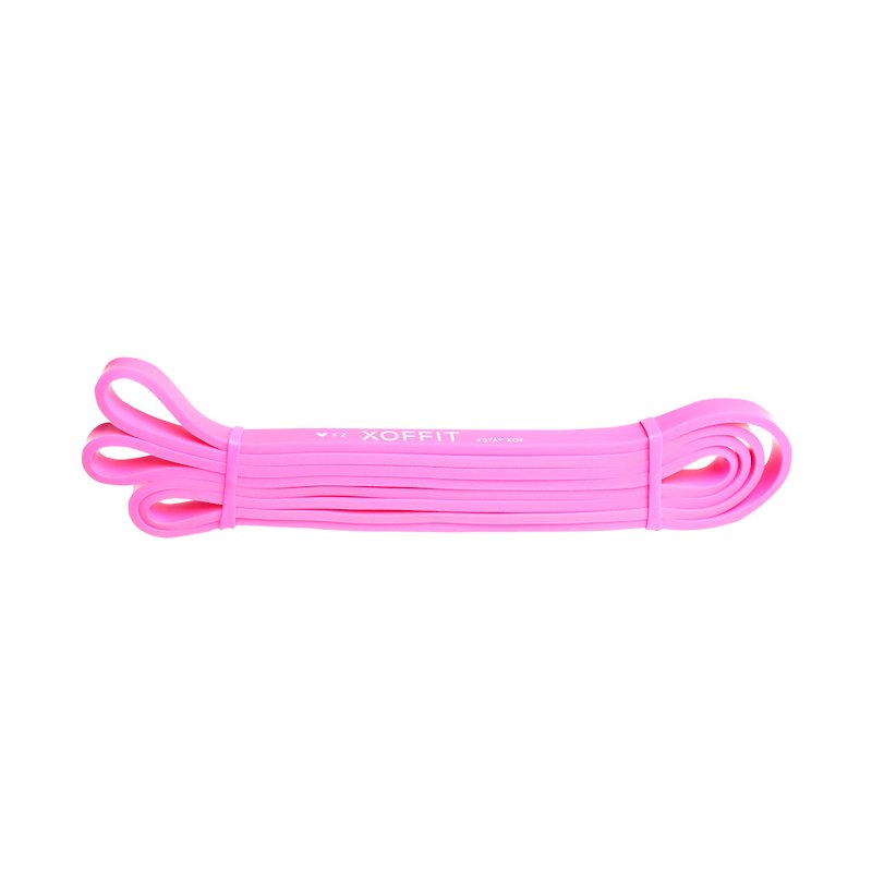 【XOFFIT】フィットネス ホームエクササイズ エラスティックロープ level2 - トレーニング用品 - ラテックス ピンク