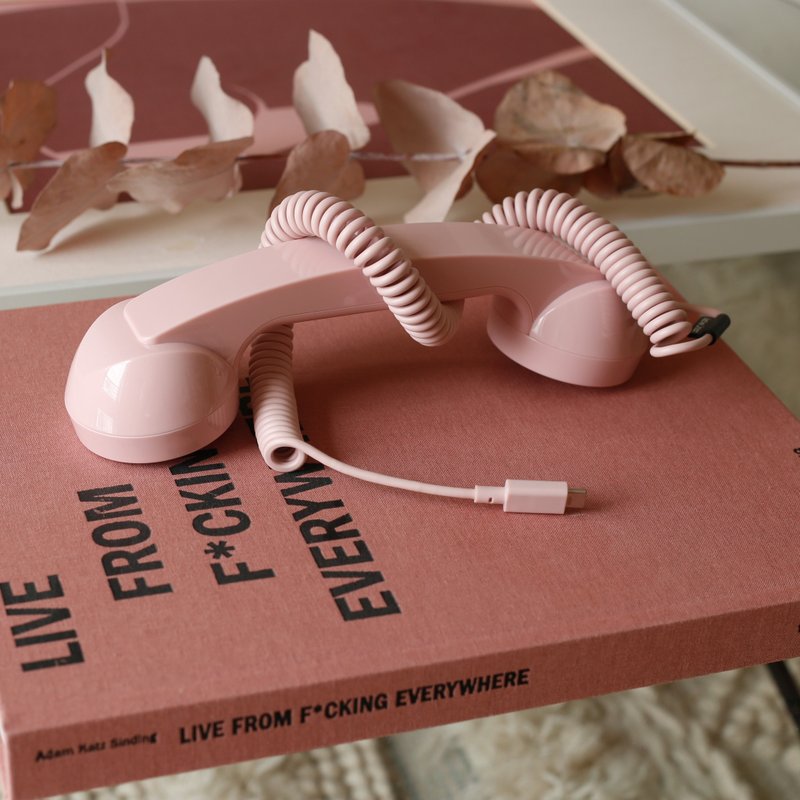 Native Union | POP PHONE 復古話筒 - 糖果粉 - 科技小物 - 環保材質 粉紅色