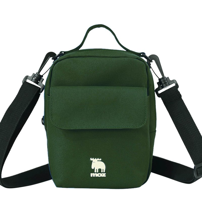 moz Swedish moose inner waterproof thick slice toast bag travel bag (leaf green) - Messenger Bags & Sling Bags - Cotton & Hemp Green